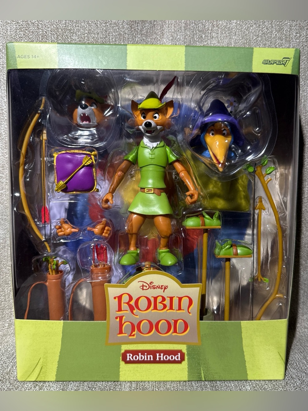 Super7 Ultimates Disney ROBIN HOOD 6” w/ accessories collectible Box Sealed